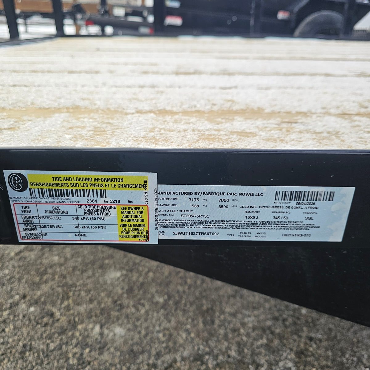 Remolque utilitario de acero H&H Trailers H8216TRS-070 de 16 pies