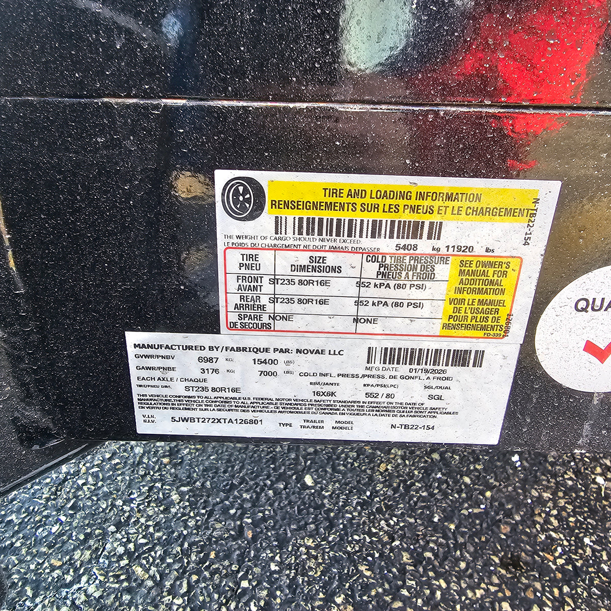 Midsota NTB22-BP-154 Remolque de Plataforma Inclinable de 22 pies
