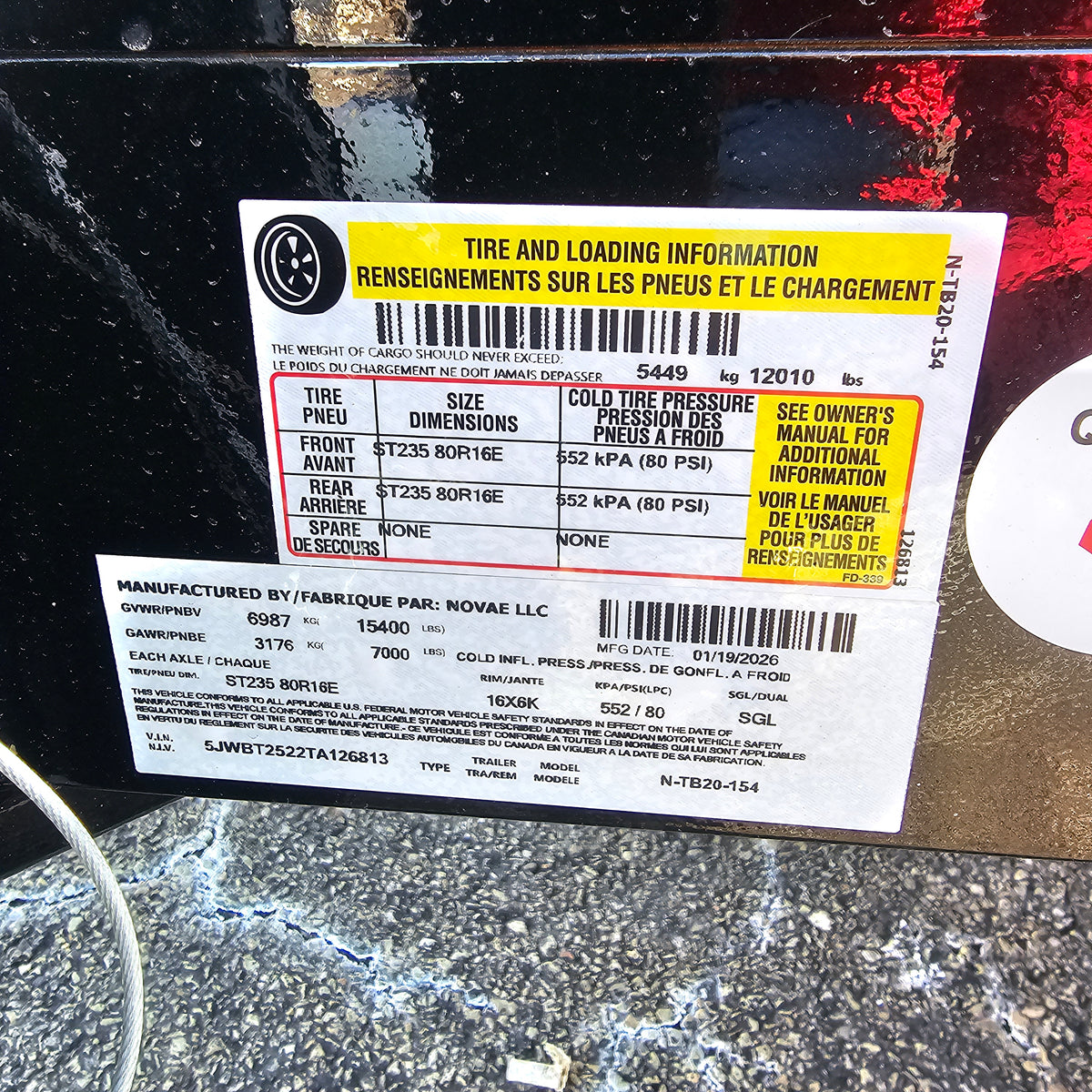 Remolque de plataforma inclinable Midsota NTB20-BP-154 de 20 pies