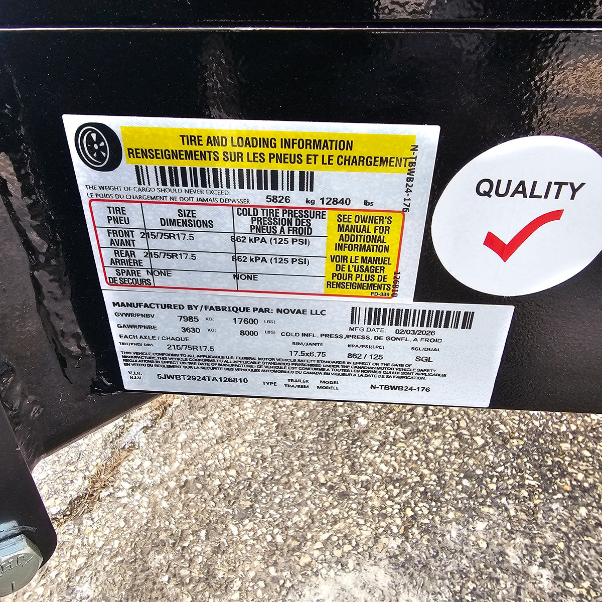 Midsota NTBWB24-BP-176 24 Ft. Skid Steer Wide Body Trailer