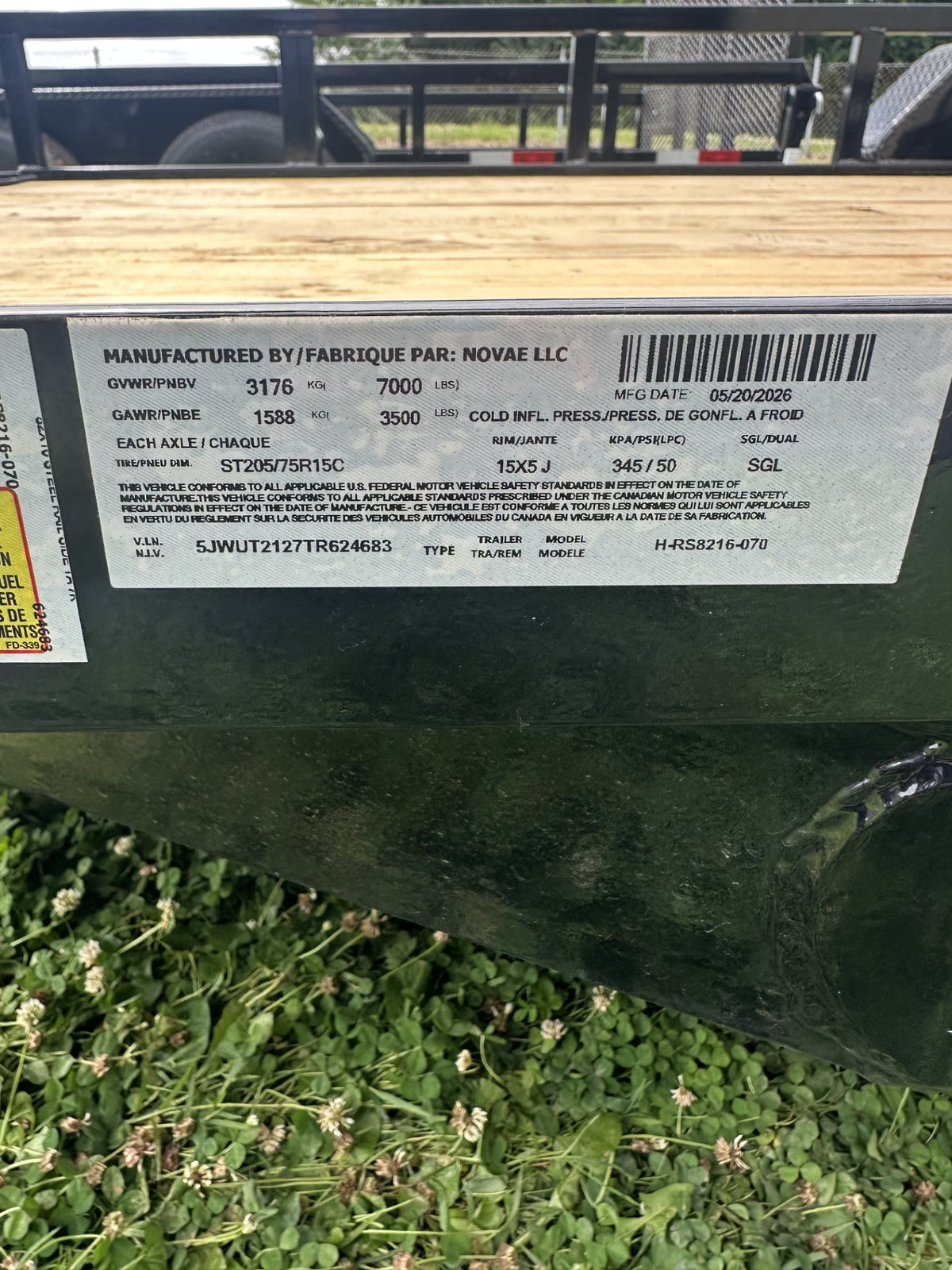 H&H Trailers H8216TRS-070 16 ft. Steel Utility Trailer