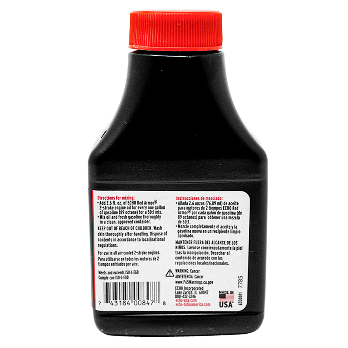 Echo 6550001 Red Armor Aceite de 2 tiempos mixto de 1 galón, 2,6 oz.