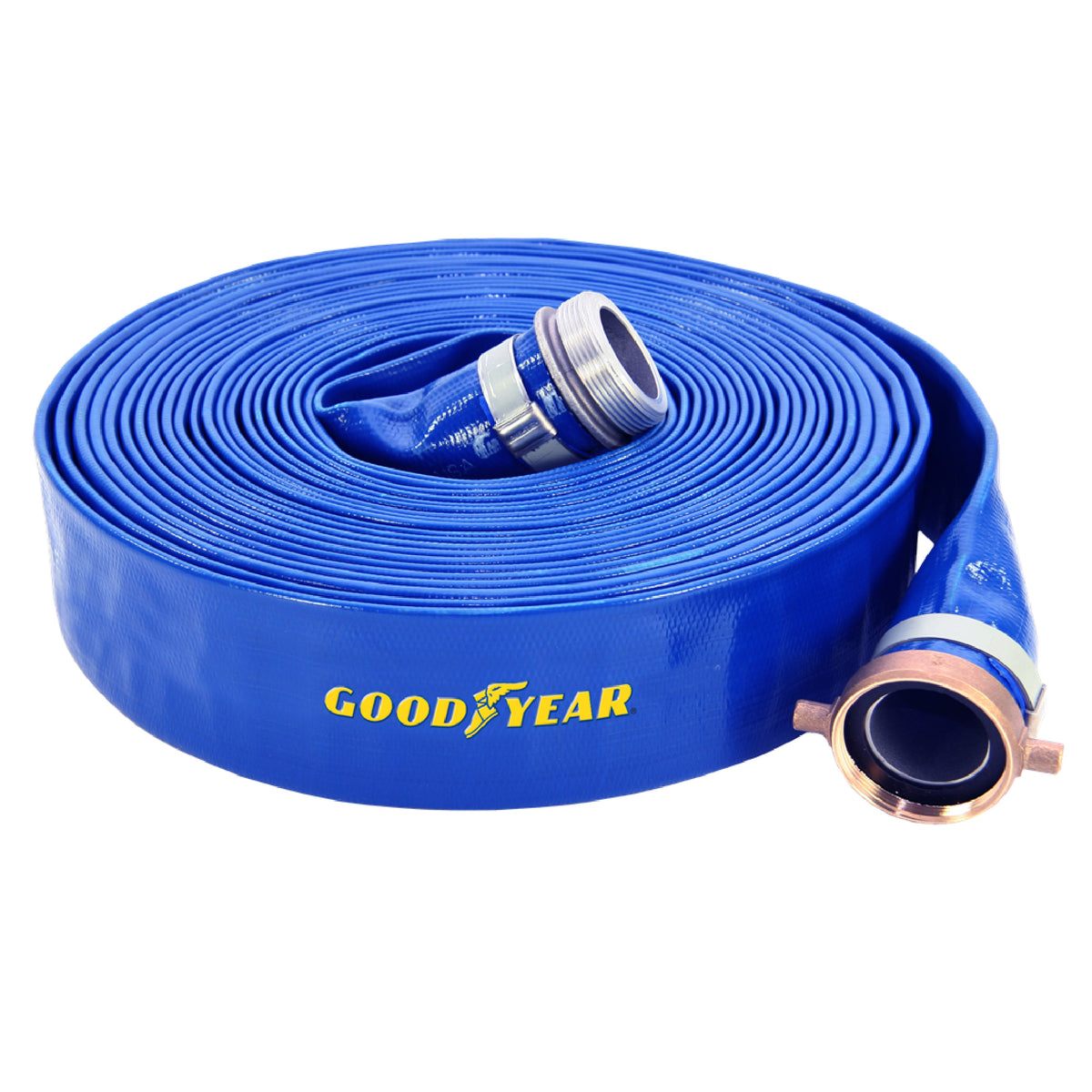 Abbott Rubber 1148-2000-50-NPSH 2" x 50' Blue PVC Lay Flat Discharge Hose (M&F NPSH)