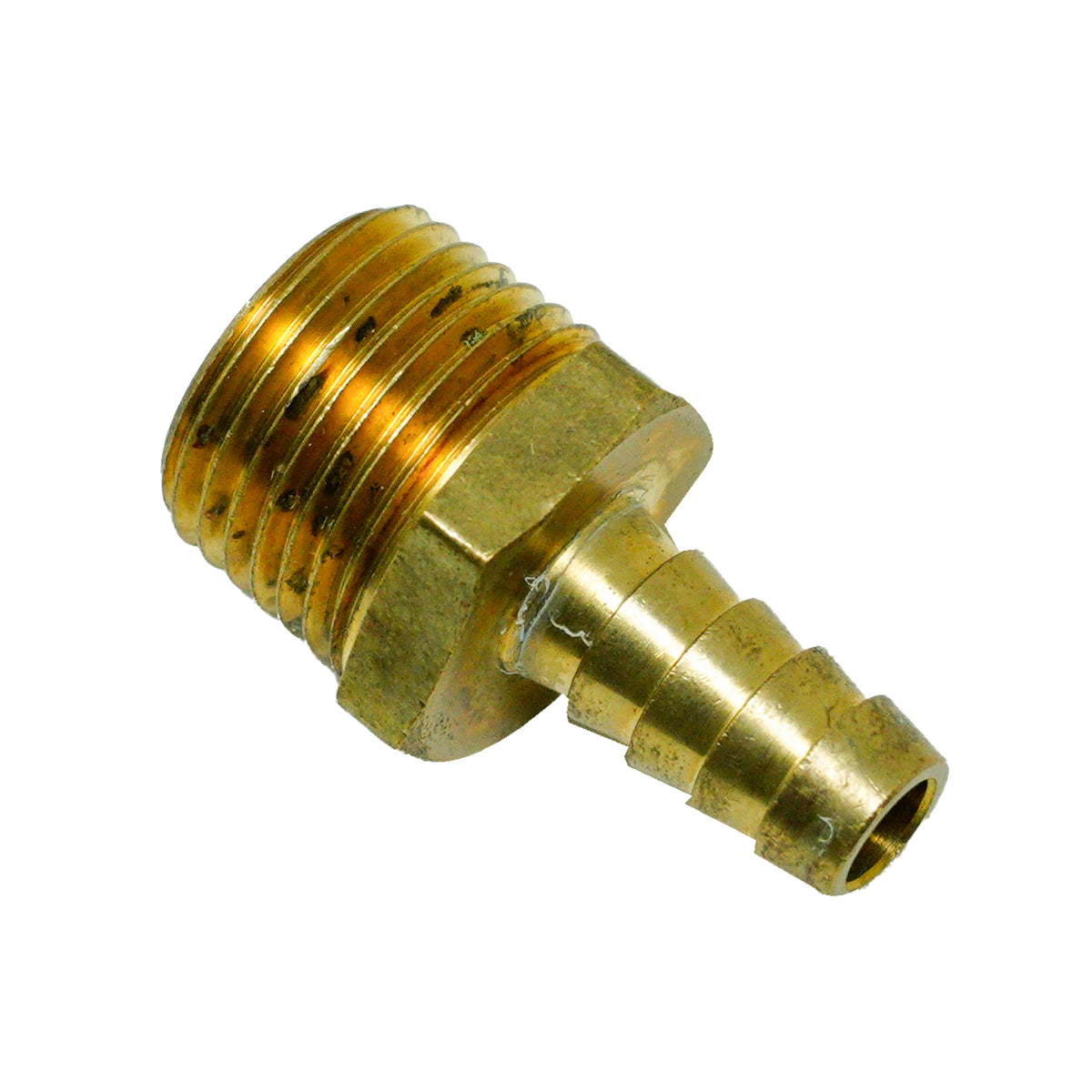 Contree BRTA1086 Manguera macho de latón con púas de 1/2 Mpt x 3/8 Hb