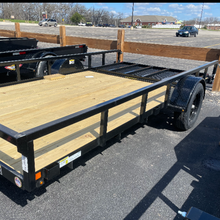 H&H H8214RS-030 14 Ft.  Steel Rail Open Trailer
