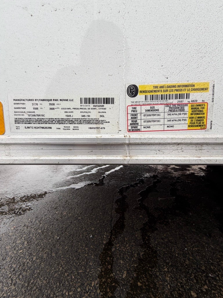 H&H Trailers H8416TRT-070 16 ft. Enclosed Trailer