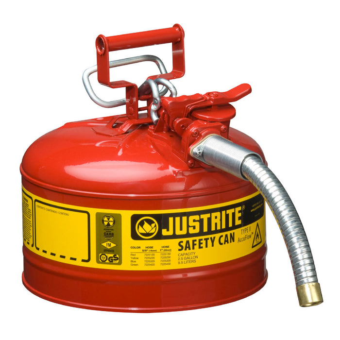 Justrite 7225130 Steel Safety Can for Flammables