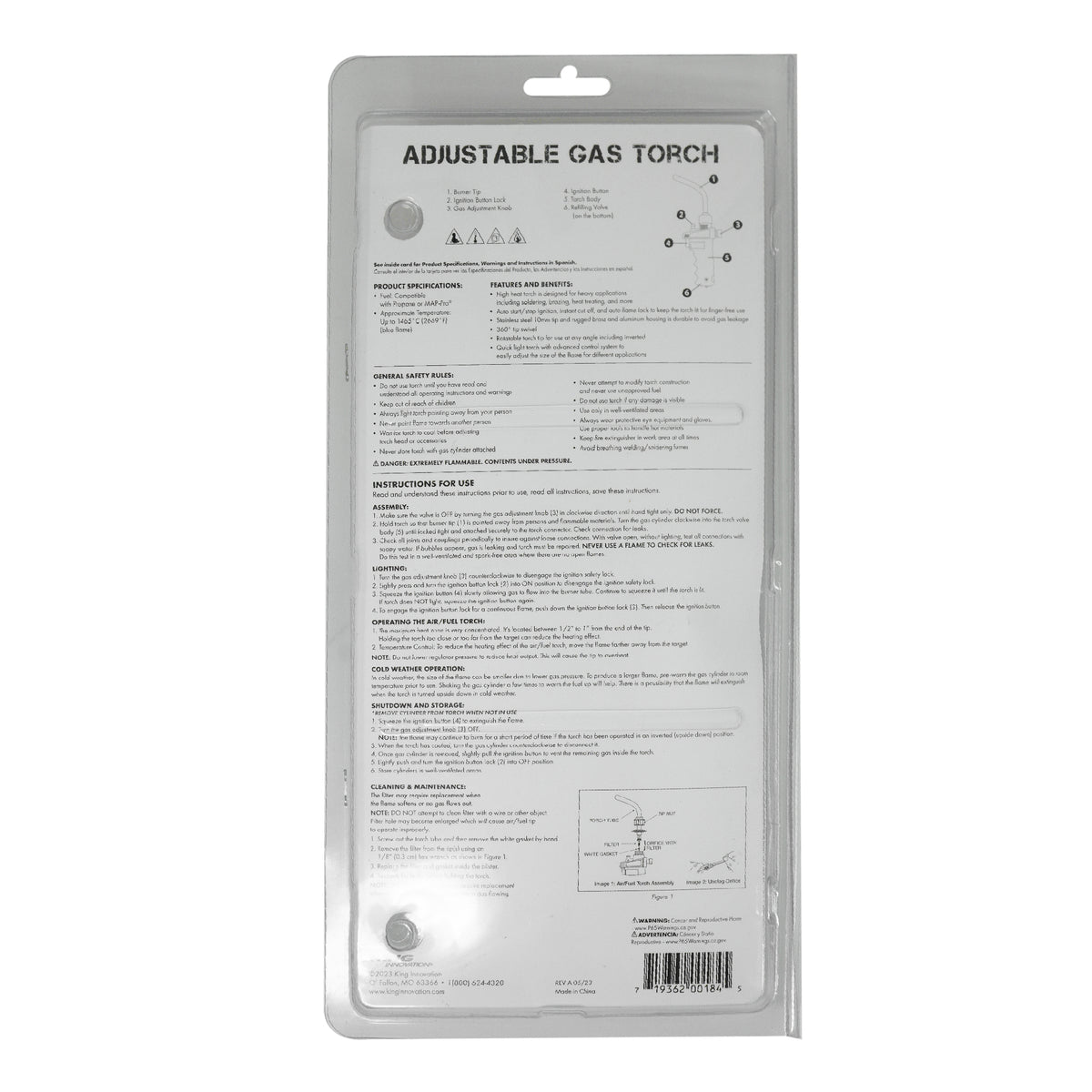 King Innovation KT4000 King Self-Igniting Torch