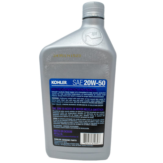 Kohler 25 357 68-S Oil 20W50 1 Quart
