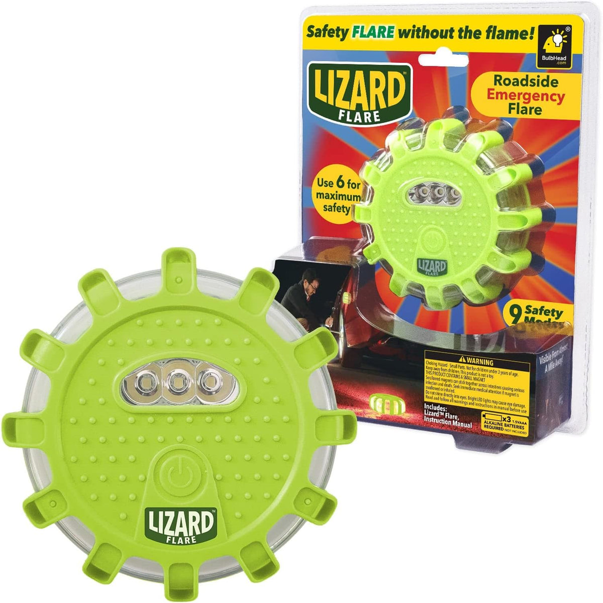 Bengalas de carretera LED sin llama Lizard Flare