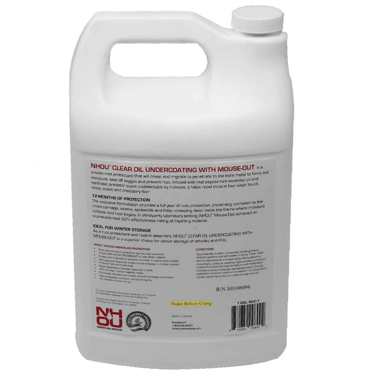 Aceite para capa base NHOU transparente, 1 galón