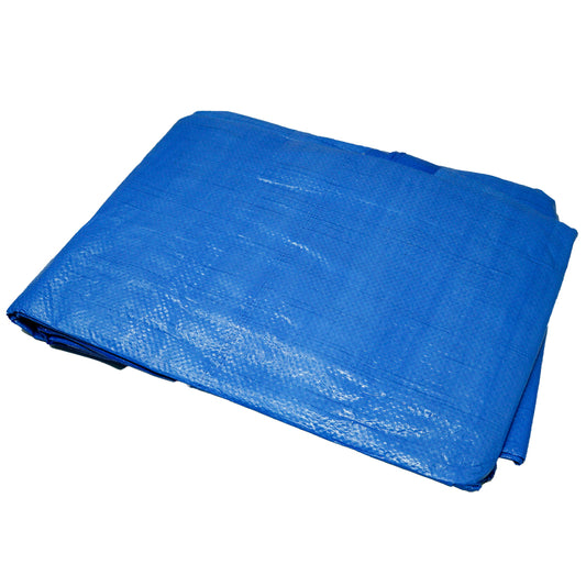 Lona azul reforzada, resistente a la intemperie, de 16 x 20 pulgadas, con ojales