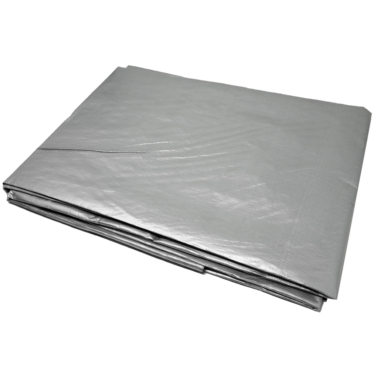 Lona plateada de polietileno resistente de 8 x 10 pulgadas