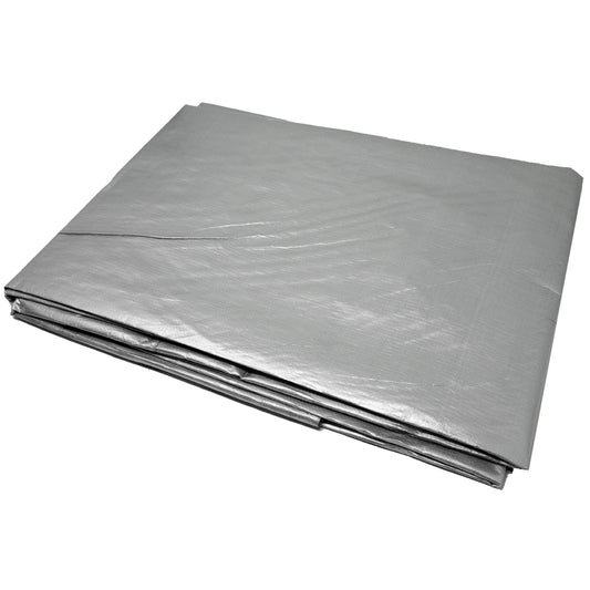 Lona plateada de polietileno resistente de 8 x 10 pulgadas