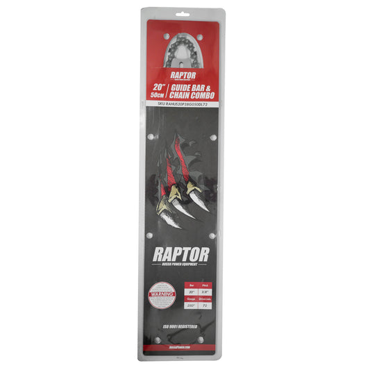 Raptor de 20 pulgadas. Combo de barra y cadena 3/8 .050 para Husqvarna 455 Rancher 460 55 254