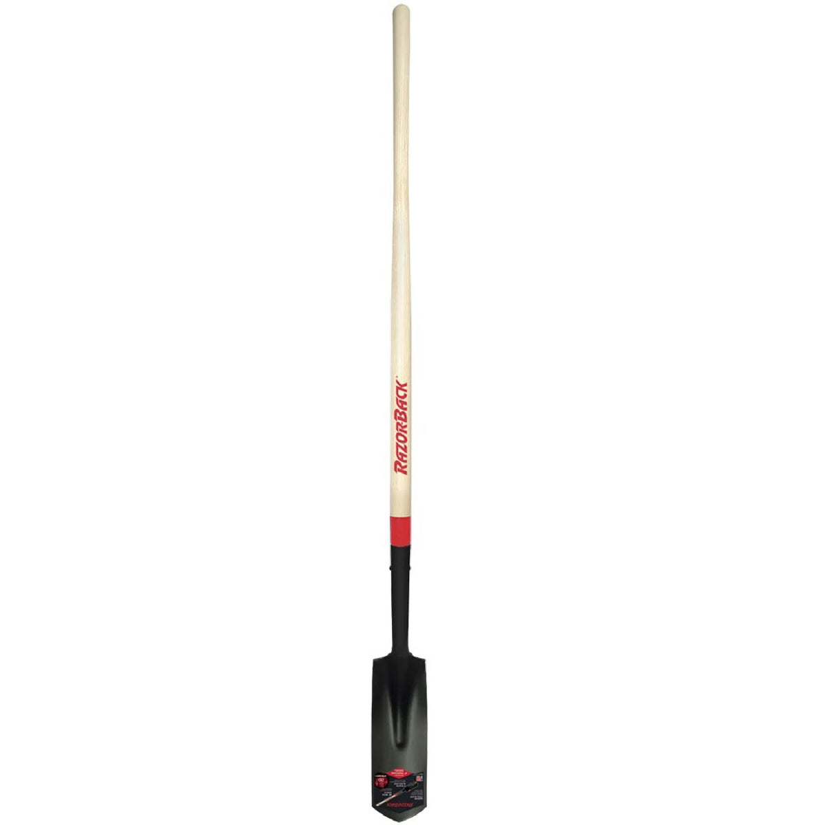 Pala para zanjas Razor-Back de 4 pulgadas con mango de madera