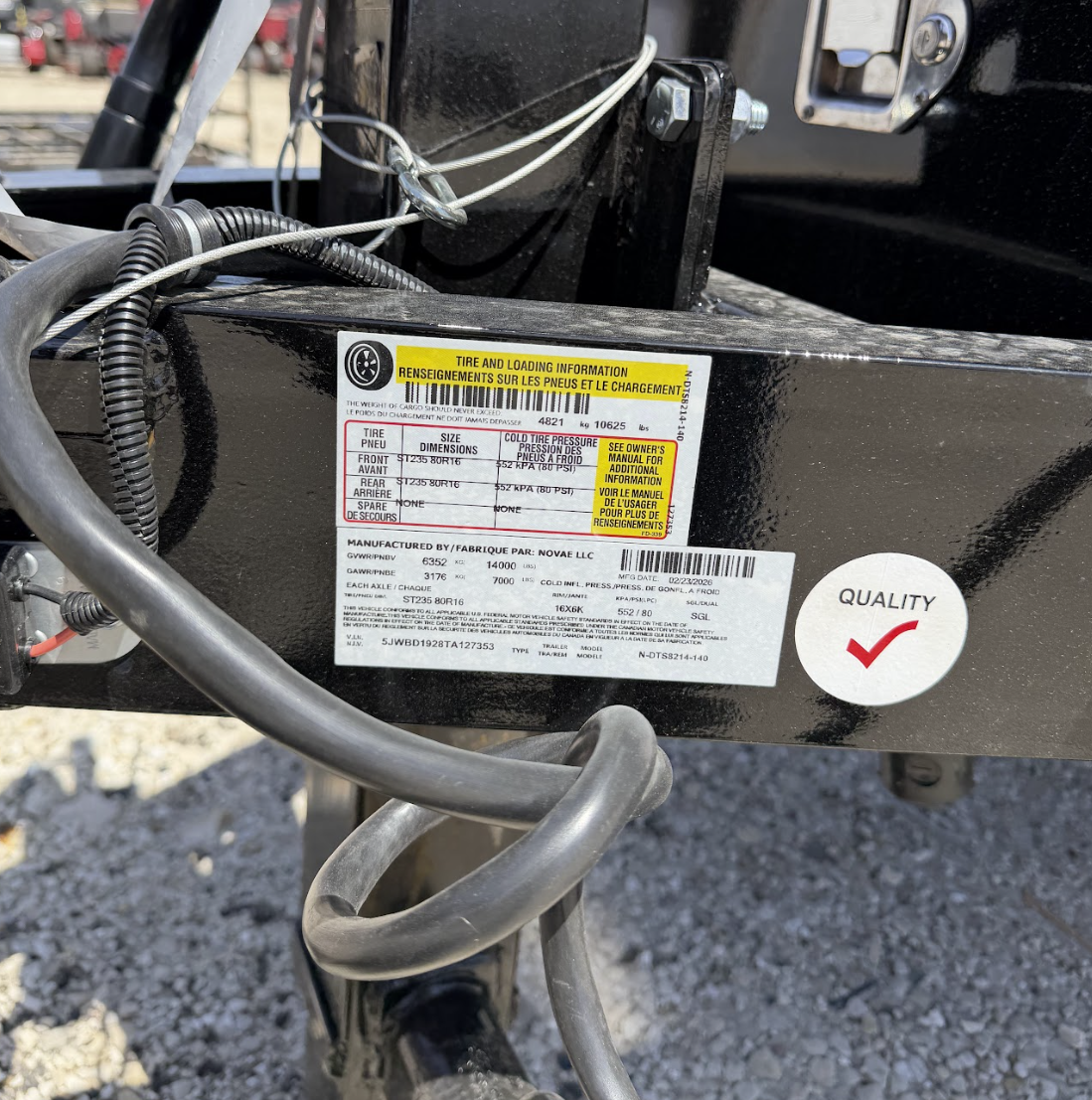 Midsota NDT8214-BP-154 14 ft. Nova Dump Bed Trailer