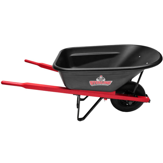 Sterling Poly Tray Wheelbarrow 6 Cu. Ft w/ Pneumatic Tire