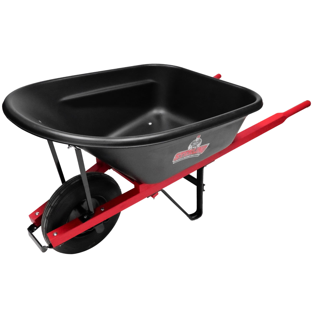 Sterling Poly Tray Wheelbarrow 6 Cu. Ft w/ Pneumatic Tire