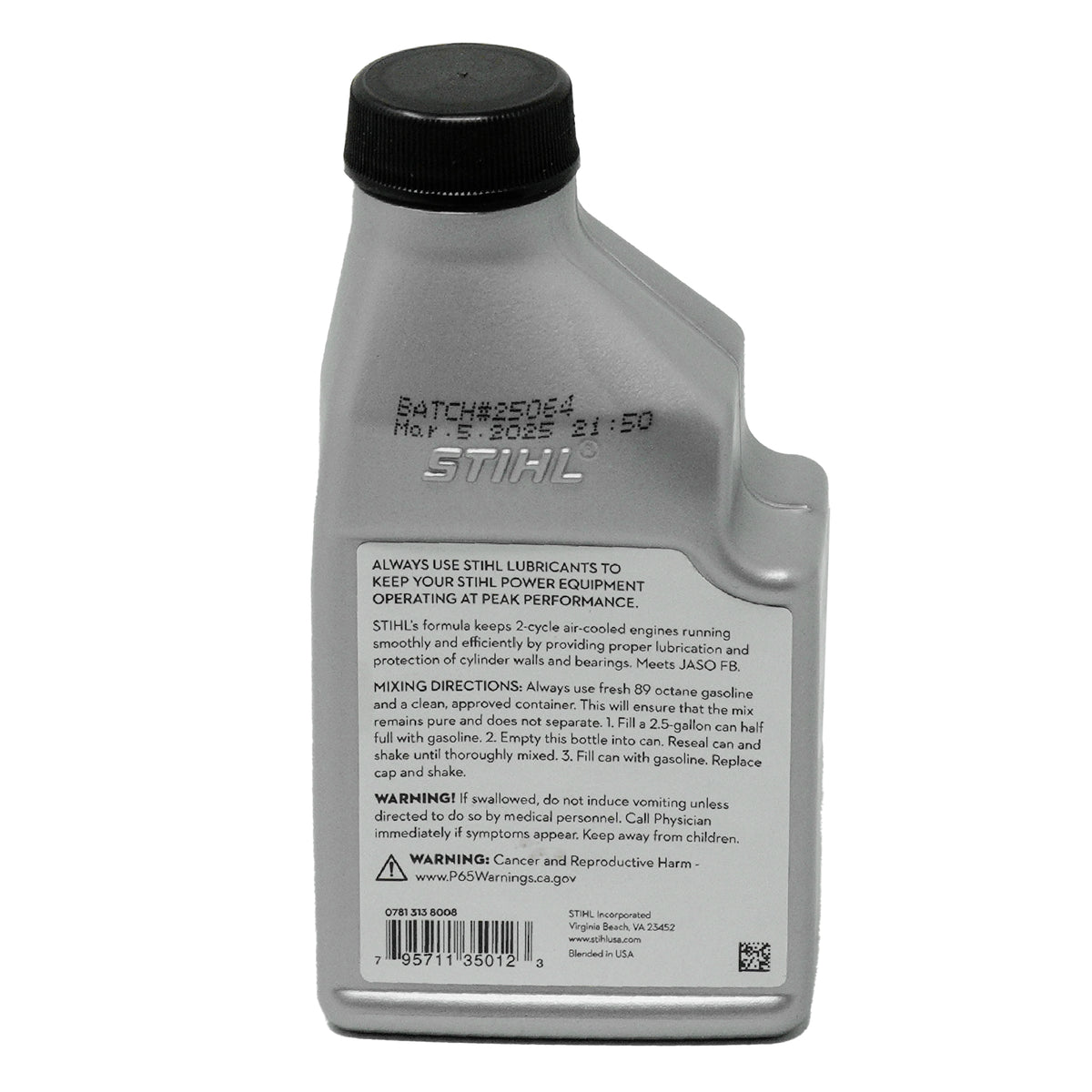 Stihl 0781 313 8010 2 Cycle Oil Hp Ultra 2.5 Gal Mix 6.4 Oz.