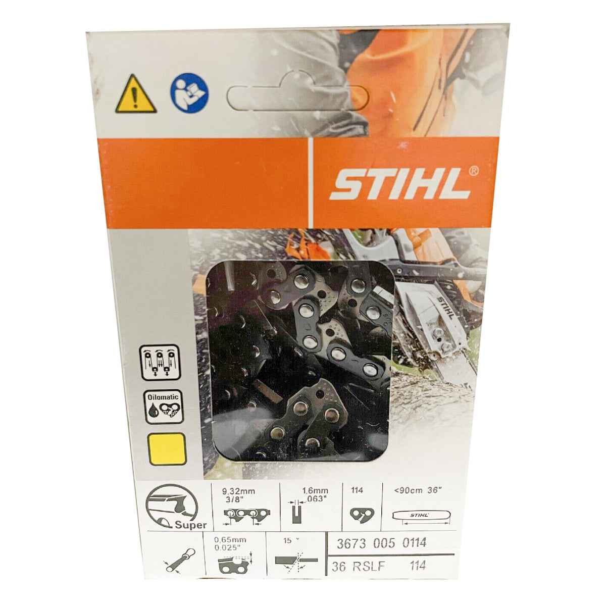 Stihl 3673 005 0114 Cadena de motosierra Rapid Super de 36 pulgadas. 36RSLF