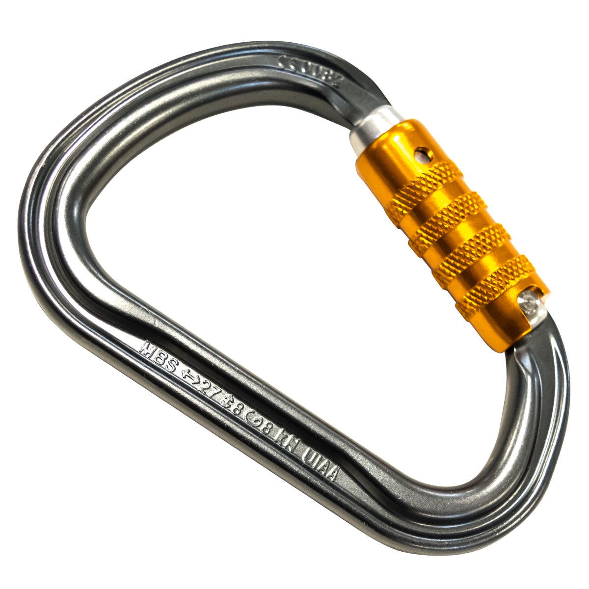 Petzl Mosquetón Asimétrico Ligero WILLIAM con TRIACT-LOCK Gris