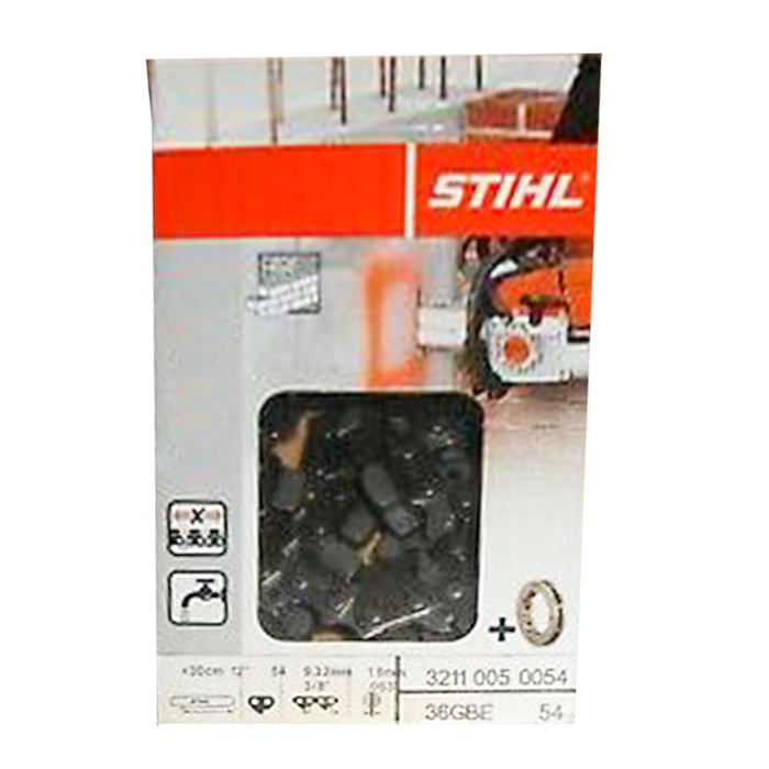 Stihl 3211 005 0054 36GBE 54E Chain Loop 12” with Rim Sprocket
