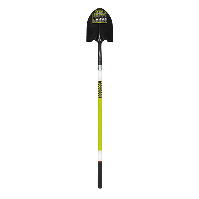 Seymour 49750 14 Ga. #2 Round Point, Front Turn Step Shovel, 48" Yellow Fiberglass Handle