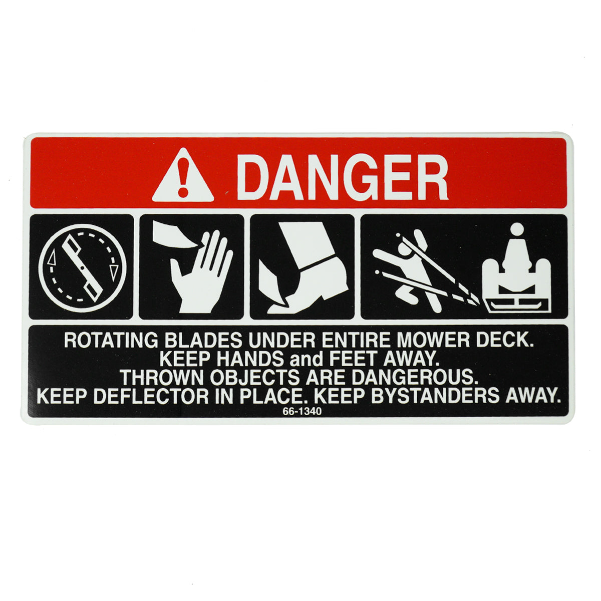 Toro 66-1340 DECAL-DANGER, THROWN OBJECT