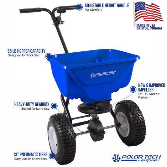 Earthway 90365 Professional Ice Melt Broadcast Spreader 65 LB