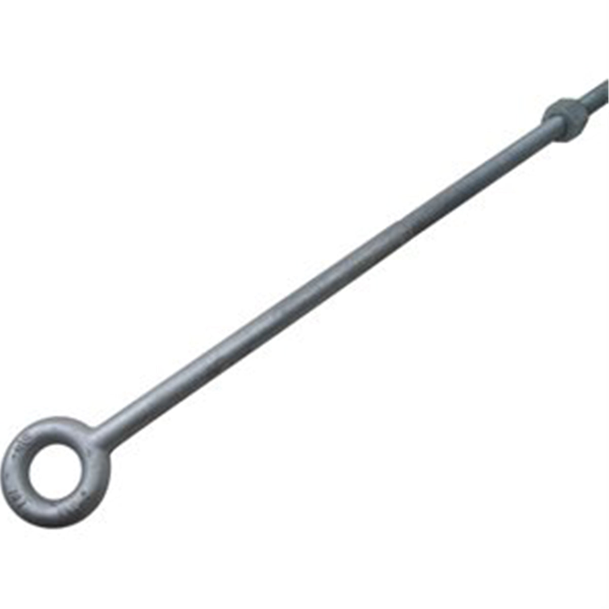 Fehr Brothers EB625X18 Perno de argolla de rosca XL galvanizado forjado de 5/8" x 18" con tuerca