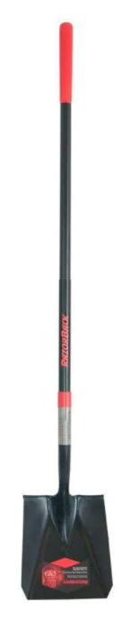 Razor-Back 2594500 Square Point Shovel with Traditional Socket, Fiberglass Handle with Cushioned Grip