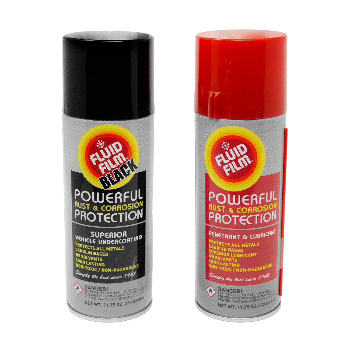 Película fluida (1) Película fluida original y (1) negra de 11,75 oz. Lata de aerosol con protección contra el óxido