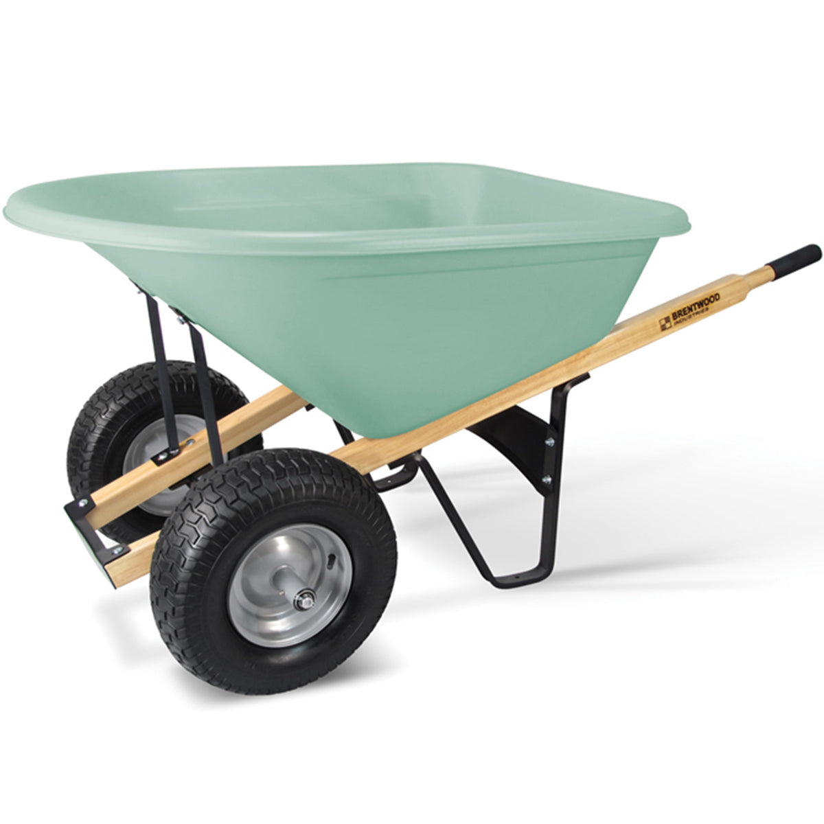 Brentwood BW8D 8 Cu. Ft. Double Wheel Wheelbarrow