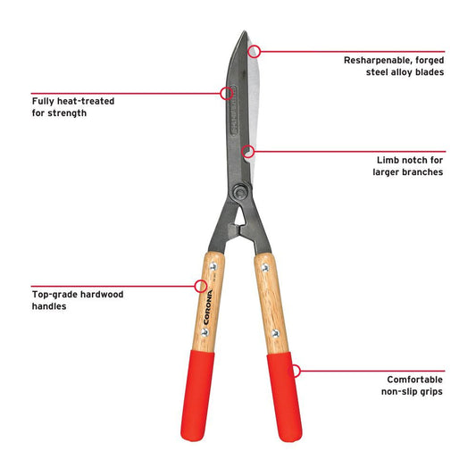 Corona HS 3911 Hedge Shear 8 1/4 In.