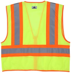 Chaleco de seguridad reflectante de alta visibilidad MCR Safety color lima
