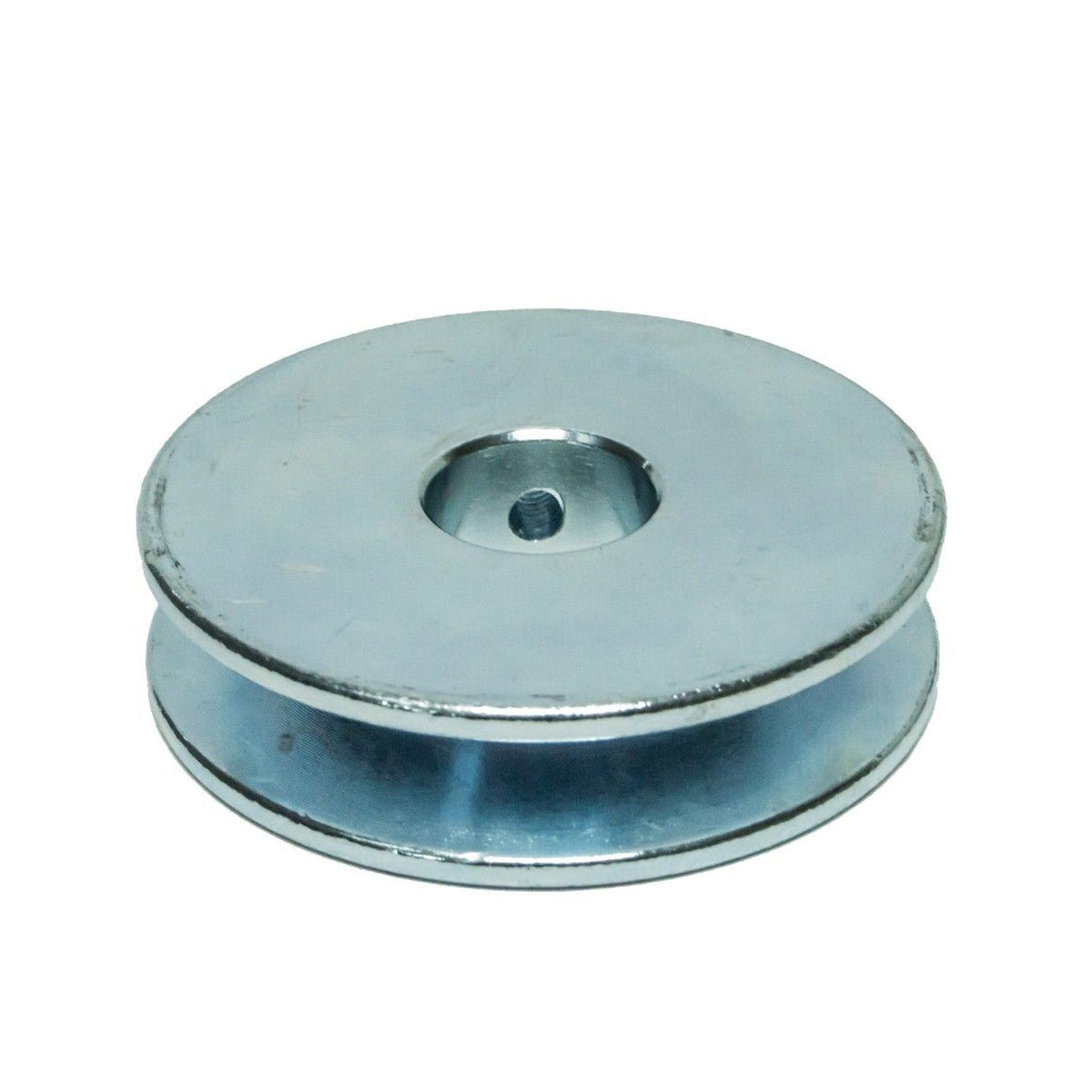 Polea plana universal totalmente de acero de 2 1/2 pulg. de diámetro exterior x 3/4 pulg. de diámetro interior