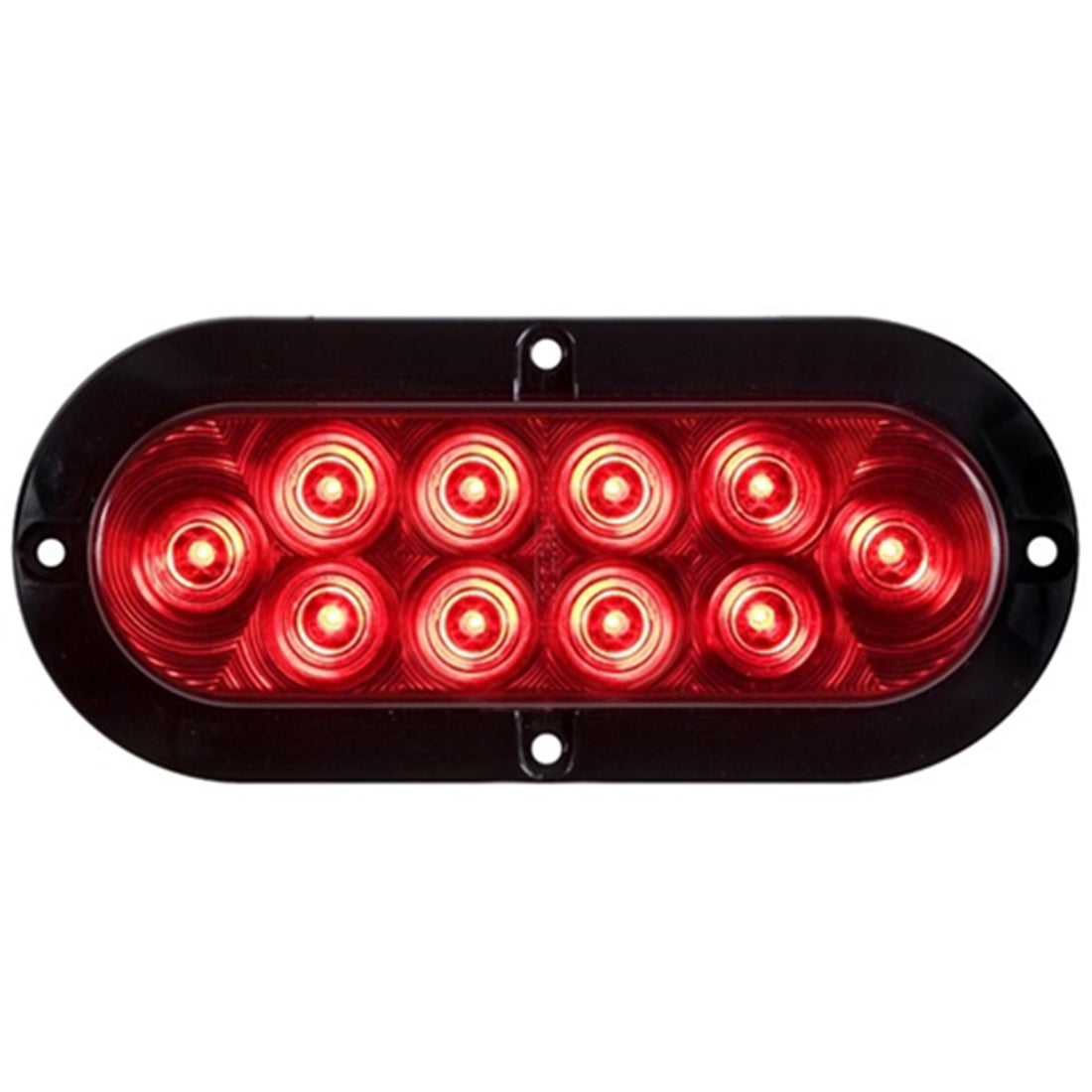 Luz trasera LED roja de parada y giro Optronics, ovalada de 6"