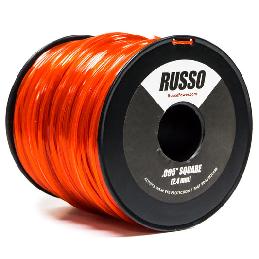 Línea de desbrozadora comercial Russo de 5 libras, 0,095, cuadrada, roja