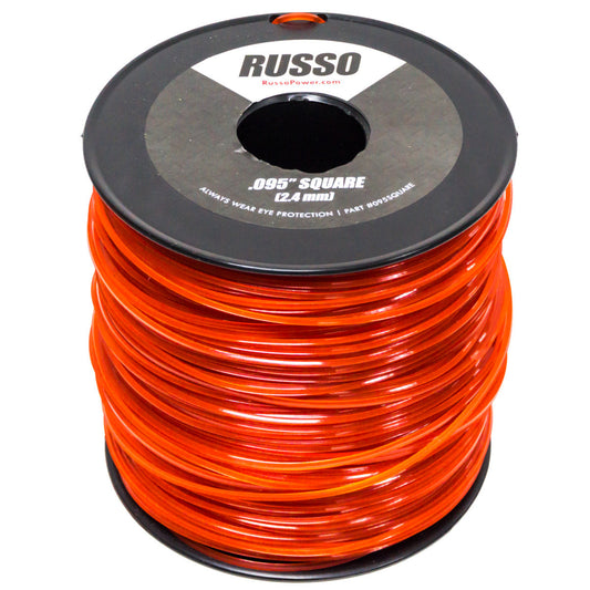 Línea de desbrozadora comercial Russo de 5 libras, 0,095, cuadrada, roja