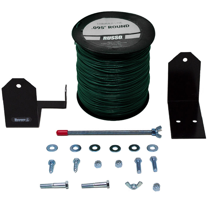 5lb 095 Round Green Commercial String Trimmer Line Spool Roll w/ Spool Holder