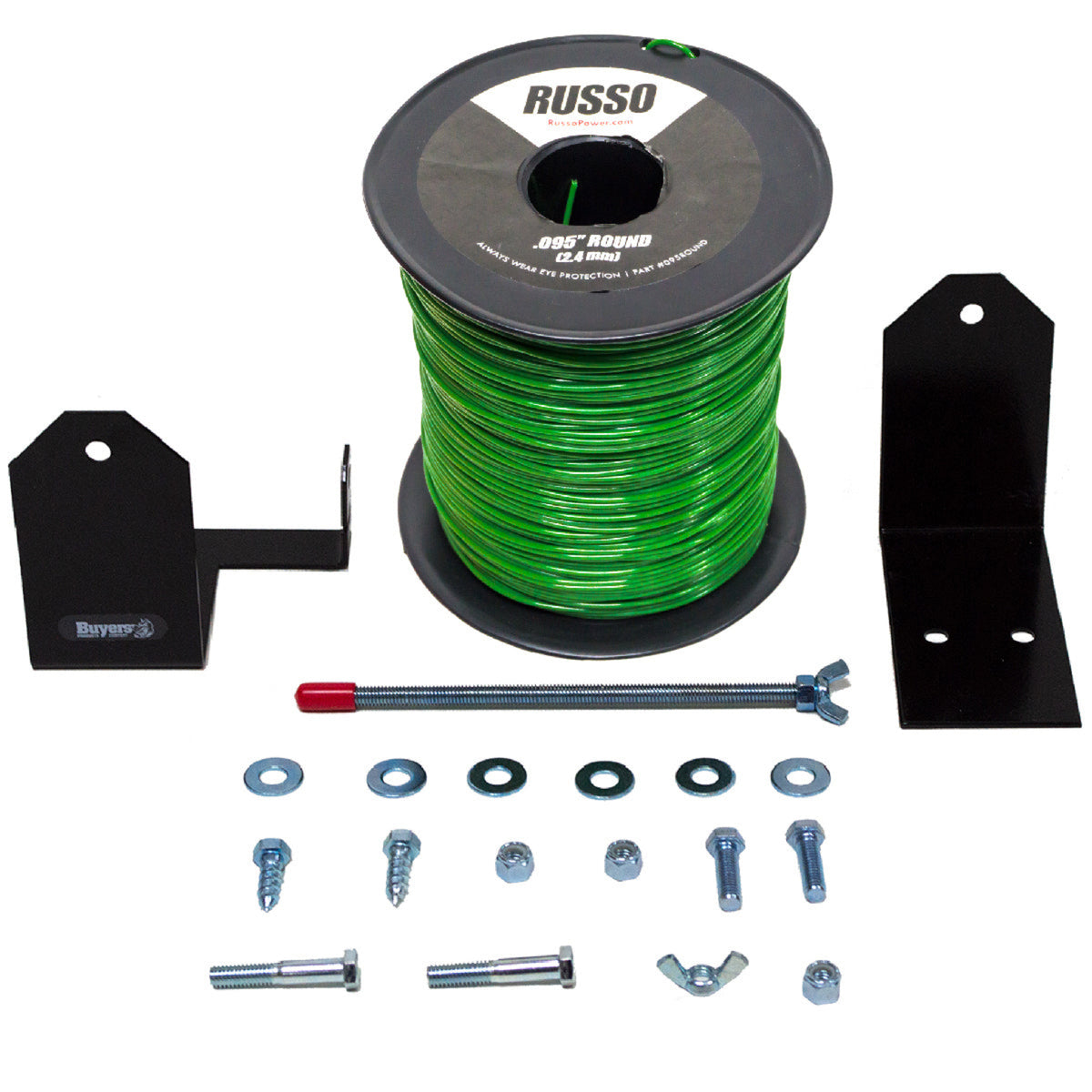 Rollo de carrete de hilo para desbrozadora comercial, redondo, verde, 5lb, 095, con soporte para carrete