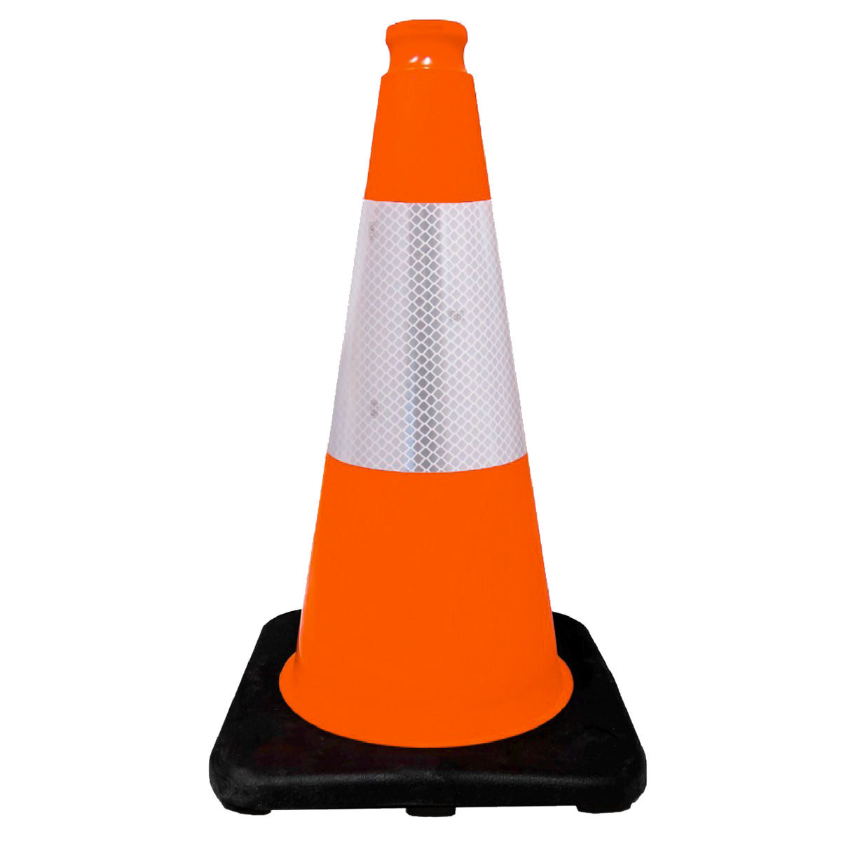 Lakeside Plastics 1850-00-M 18" Orange Safety Cone 3M Collar