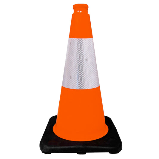 Lakeside Plastics 1850-00-M 18" Orange Safety Cone 3M Collar