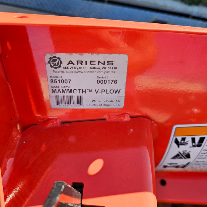 2022 - Ariens 851007 Mammoth Attachment 48In. V-Plow