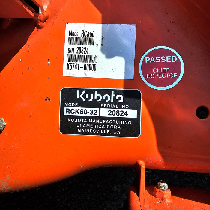 2021 Kubota Tractor 60 In. Deck