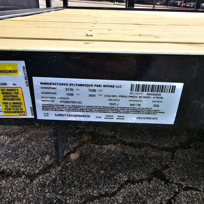 H&H Trailers H8214TRS-070 14 ft. Utility Trailer