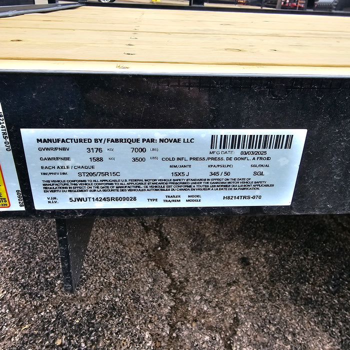 H&H Trailers H8214TRS-070 14 ft. Utility Trailer