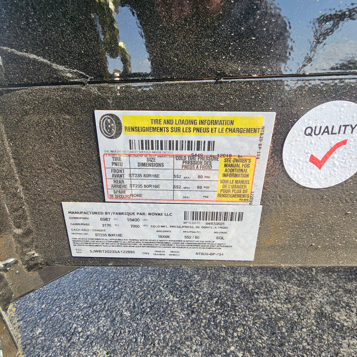 Midsota NTB20-BP-154 20 ft. Midosta Tilt Bed Trailer