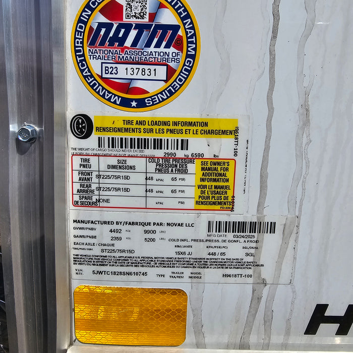 H&H Trailers H9618TT-100 18 ft. Topline Enclosed Trailer